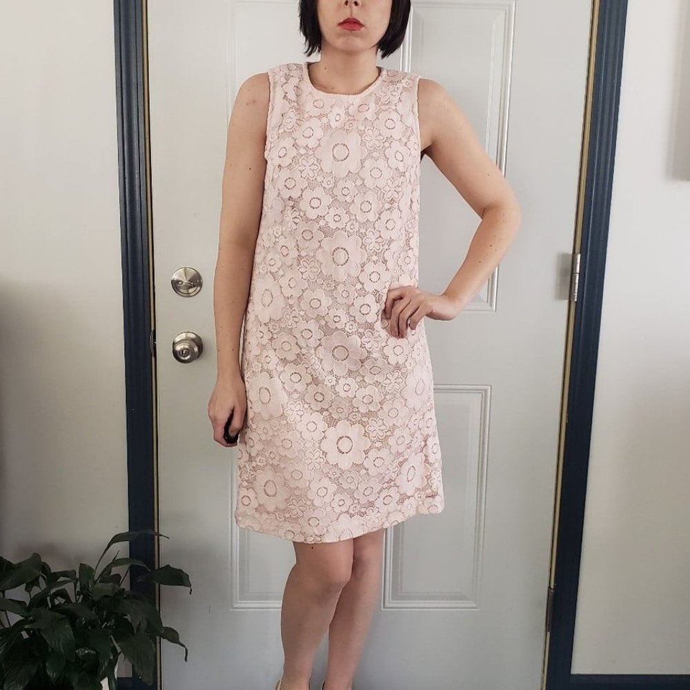 Karl Lagerfeld Pink Floral Sheath Dress